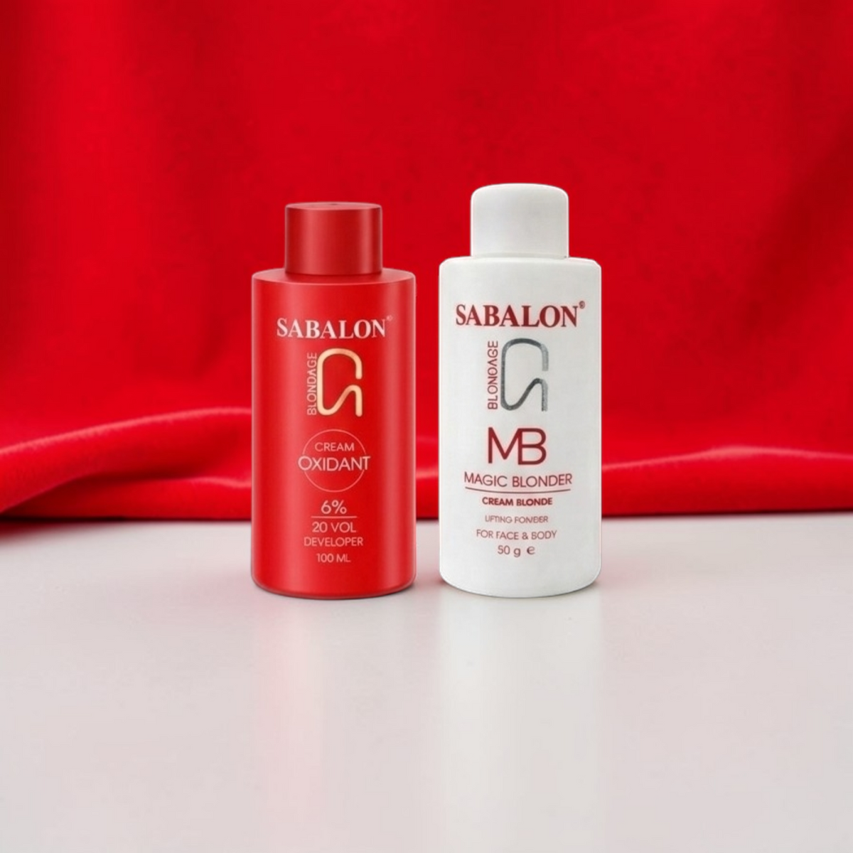 Sabalon Blondage Professional Whitening Skin Polish Kit | Cream Developer 100ml & Magic Blonder Lifting Powder 50 gram