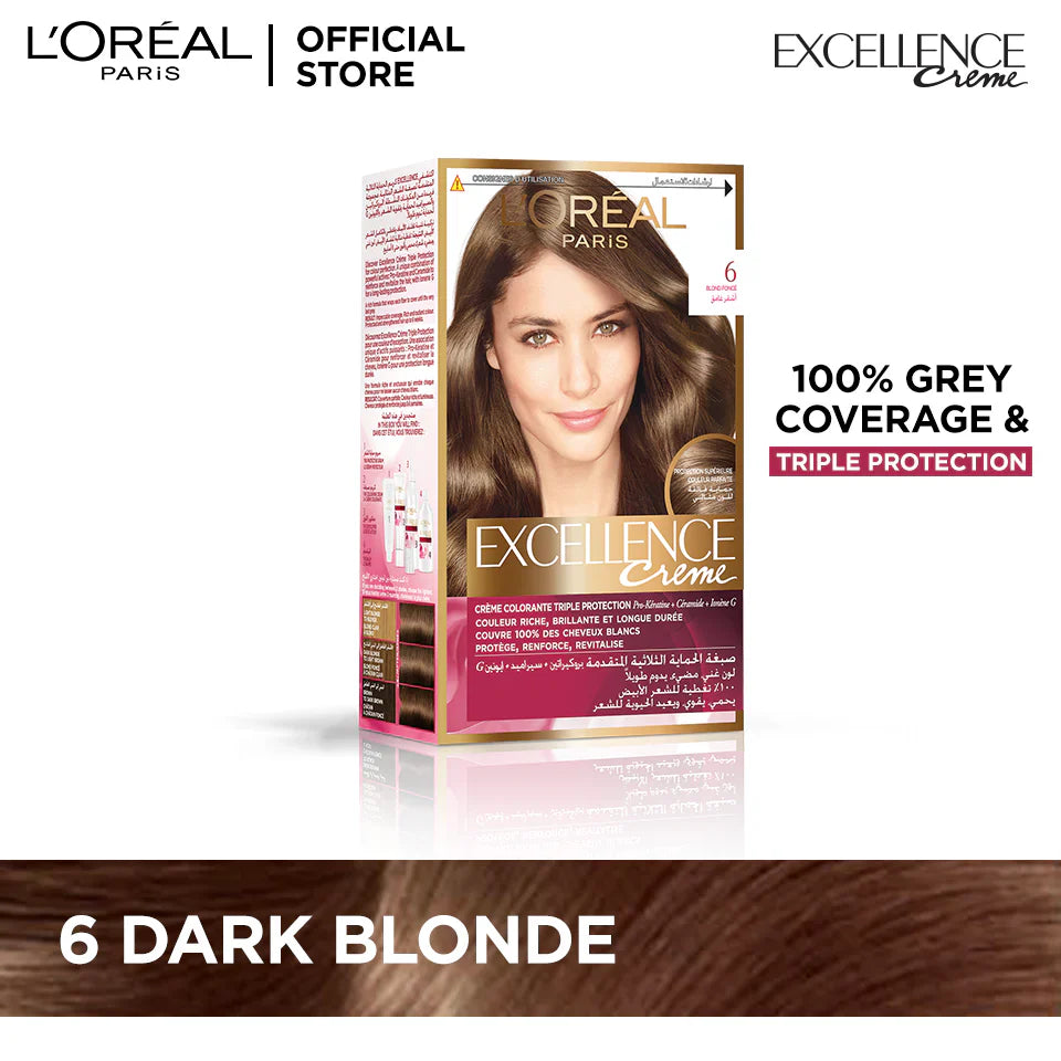 LOreal Paris Excellence Creme Hair Colour #6 Dark Blonde
