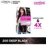 LOreal Paris Casting Creme Gloss - 200 Deep Black Hair Color Loreal  