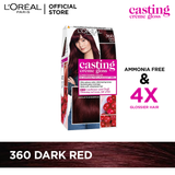 LOreal Paris Casting Creme Gloss - 360 Dark Red Hair Color Loreal  
