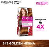 LOreal Paris Casting Creme Gloss - 543 Golden Henna Hair Color Loreal  