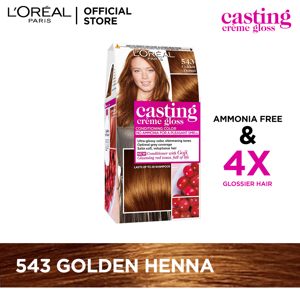 LOreal Paris Casting Creme Gloss - 543 Golden Henna Hair Color