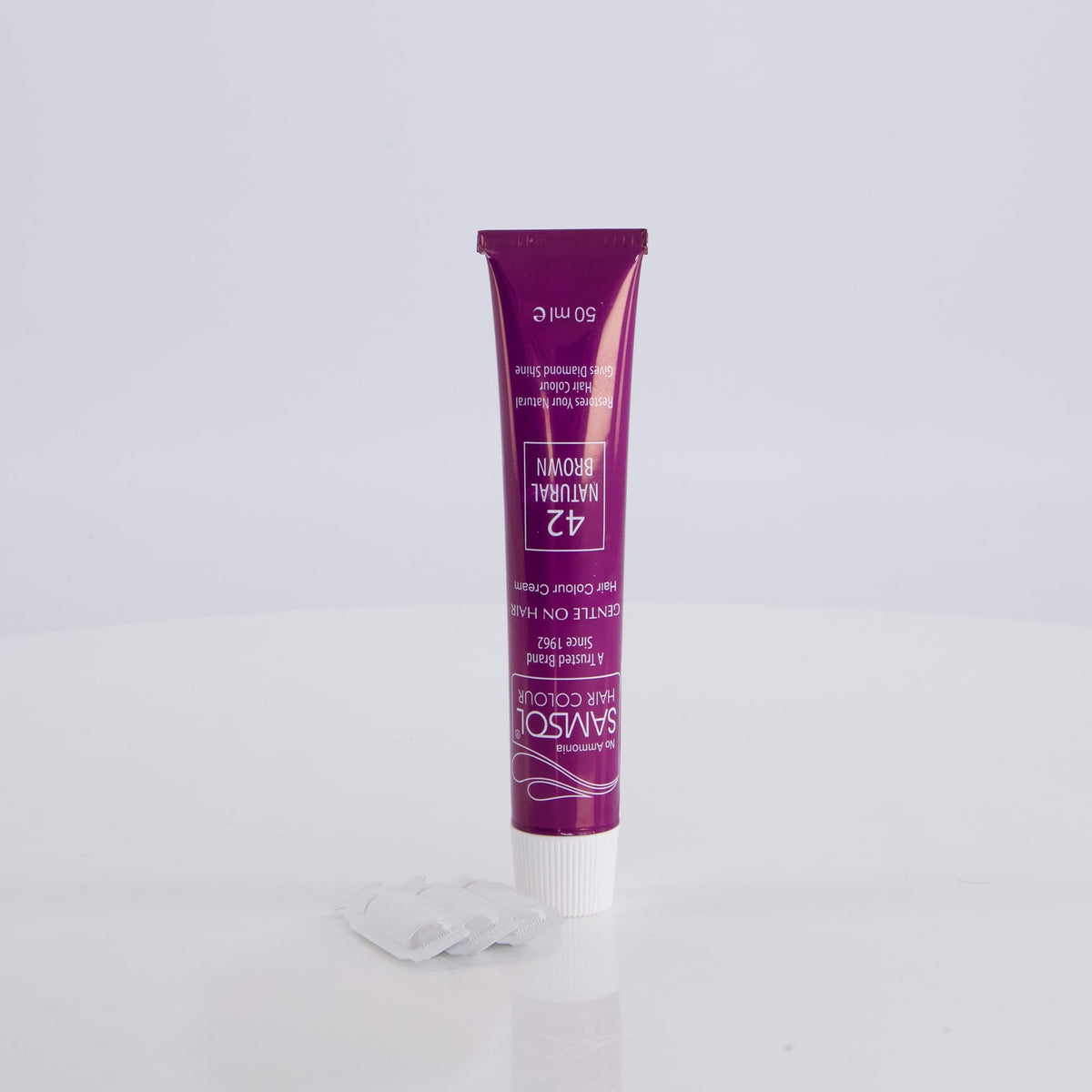 Samsol Hair Colour - 42 Natural Brown - Non Metallic Dye