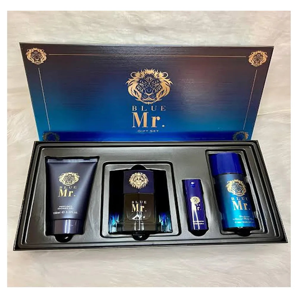 Sellion Mr Blue Perfume Gift Set For Men – 4 in 1