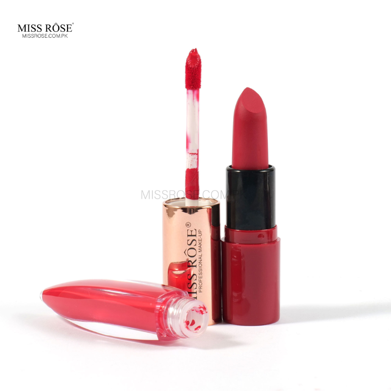 Miss Rose Dual-Ended Matte Lipstick & Lip Gloss