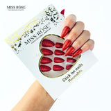 Miss Rose Glitter Chunk Stick-On Nails Miss Rose Com Pk  