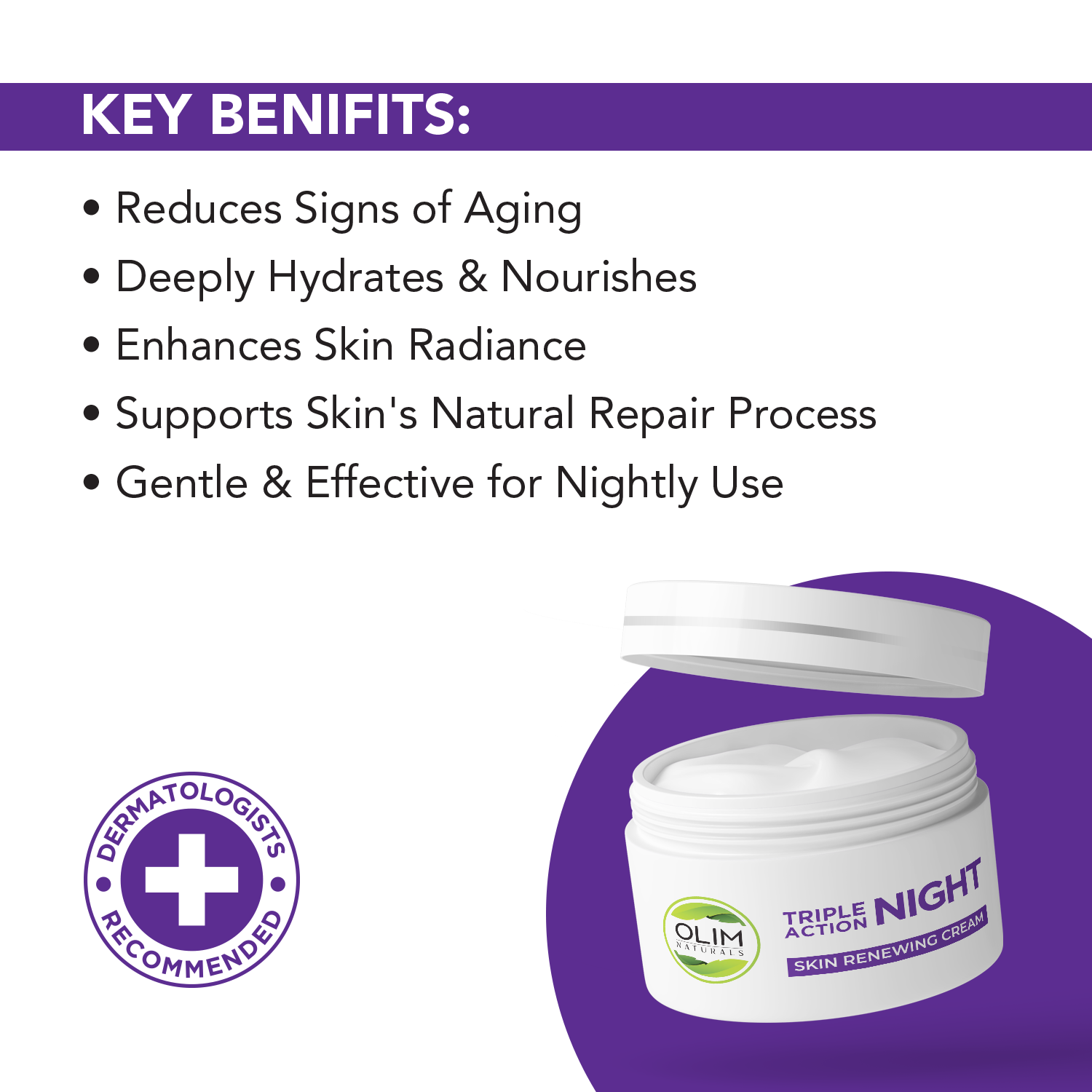Night Cream Triple Action – Retinol Night Repair for Smooth, Firm-Looking Skin