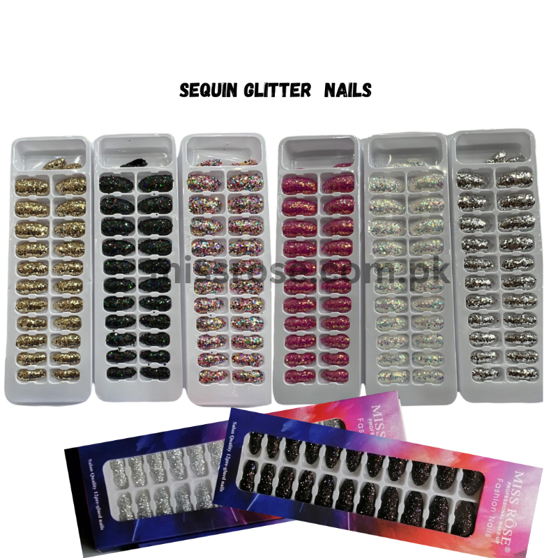 Stick On sequin Glitter Nails