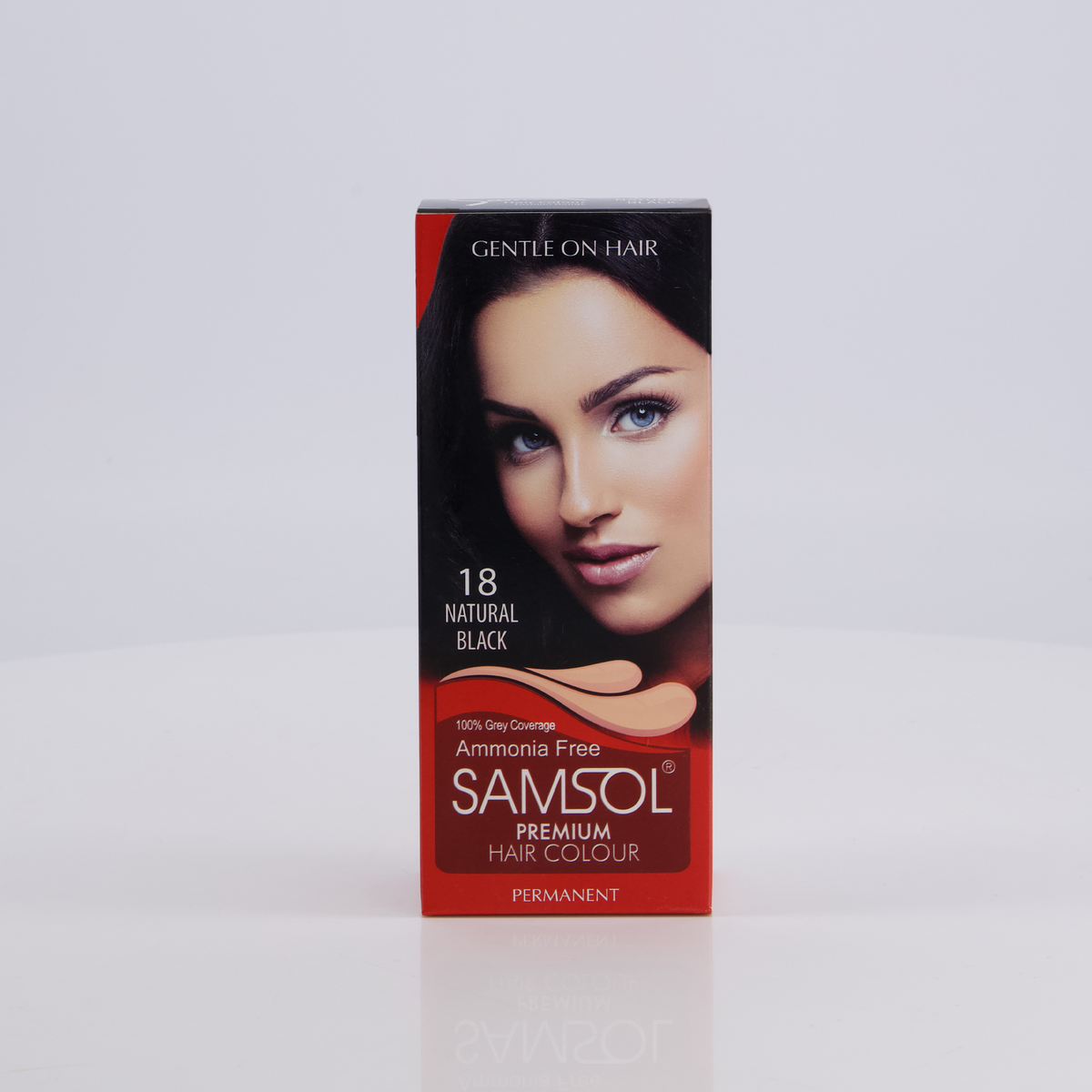 Samsol Hair Colour - 18 Natural Black - Non Metallic Dye