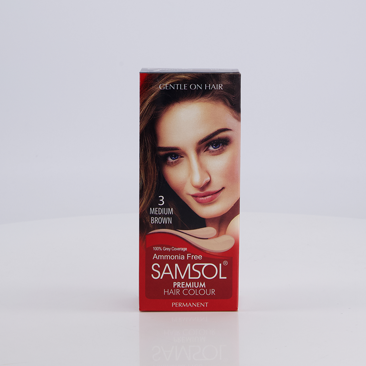 Samsol Hair Colour - 3 Medium Brown - Non Metallic Dye