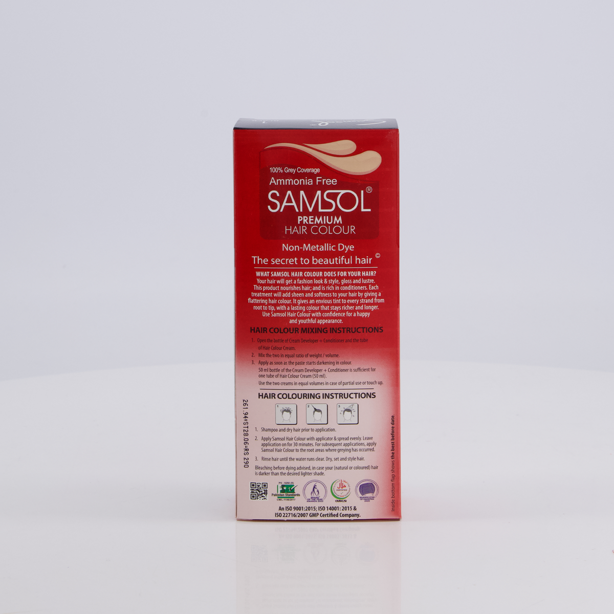 Samsol Hair Colour - 1 Black - Non Metallic Dye