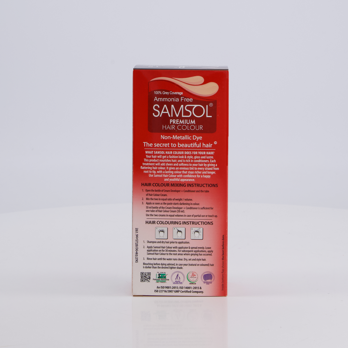 Samsol Hair Colour - 15 Natural Brown - Non Metallic Dye