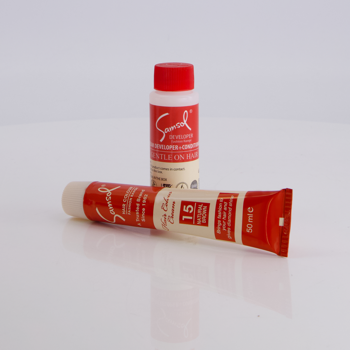 Samsol Hair Colour - 15 Natural Brown - Non Metallic Dye