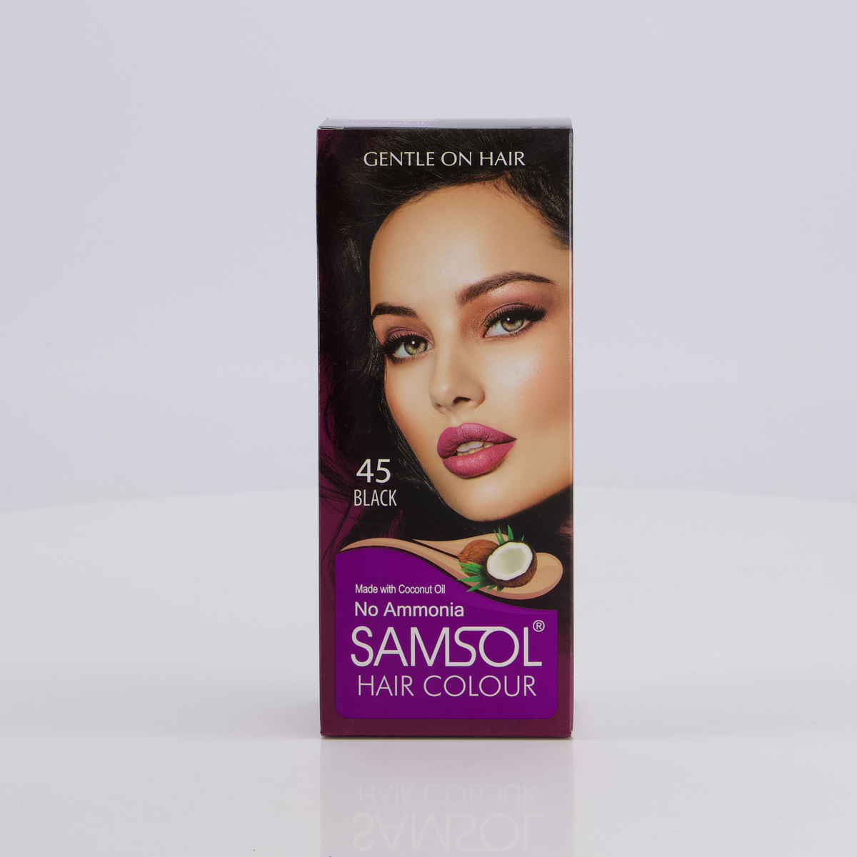 Samsol Hair Colour - 45 Black - Non Metallic Dye