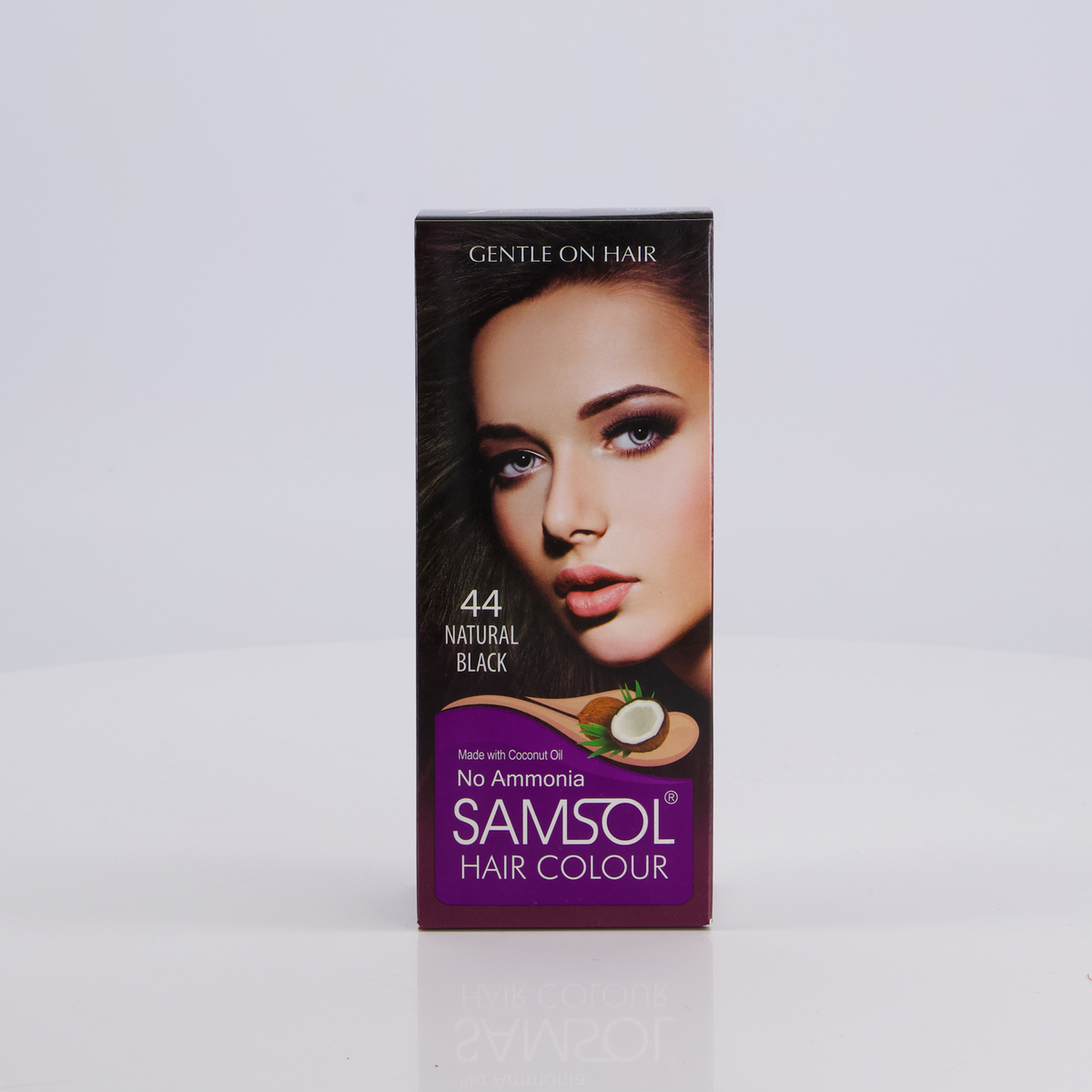 Samsol Hair Colour - 44 Natural Black - Non Metallic Dye