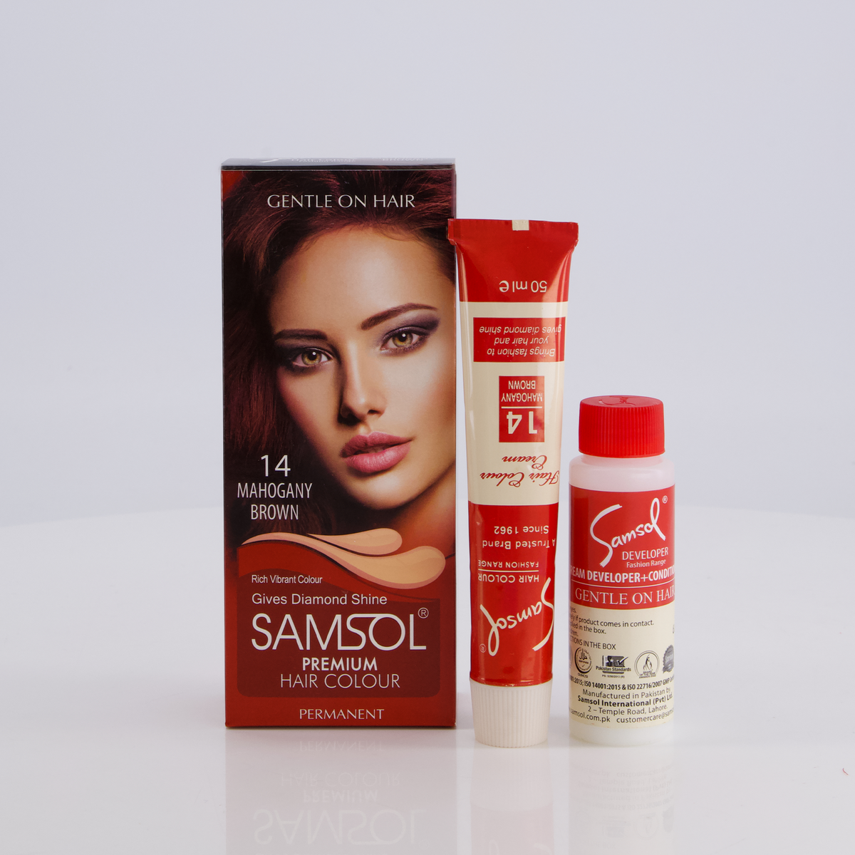 Samsol Hair Colour - 14 Mahogany Brown - Non Metallic Dye