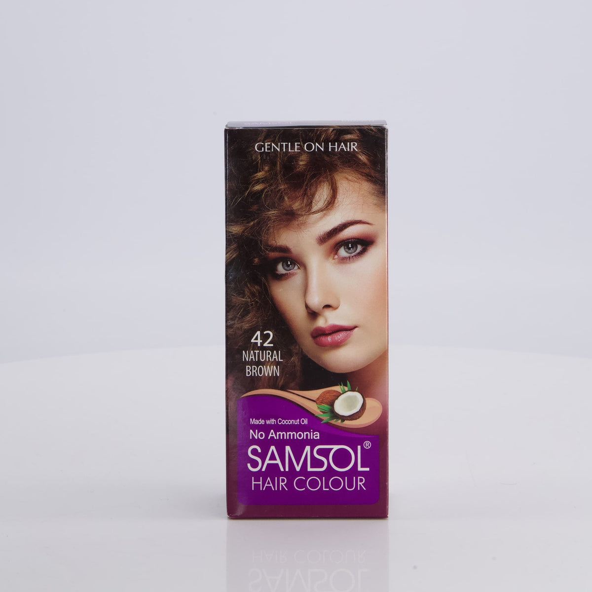 Samsol Hair Colour - 42 Natural Brown - Non Metallic Dye
