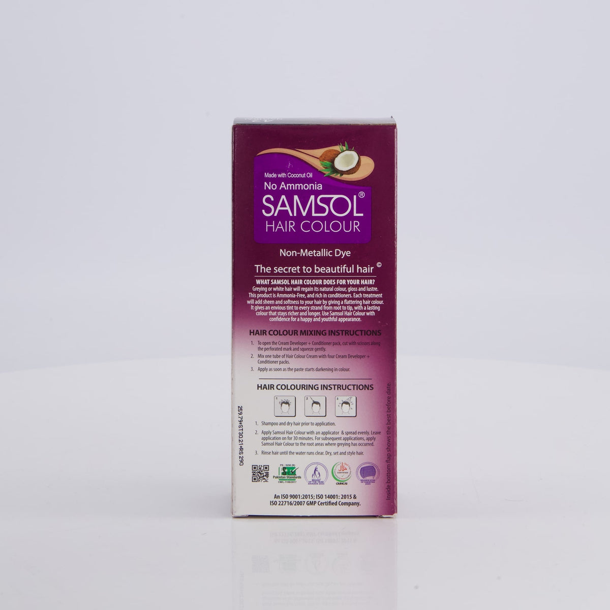 Samsol Hair Colour - 42 Natural Brown - Non Metallic Dye