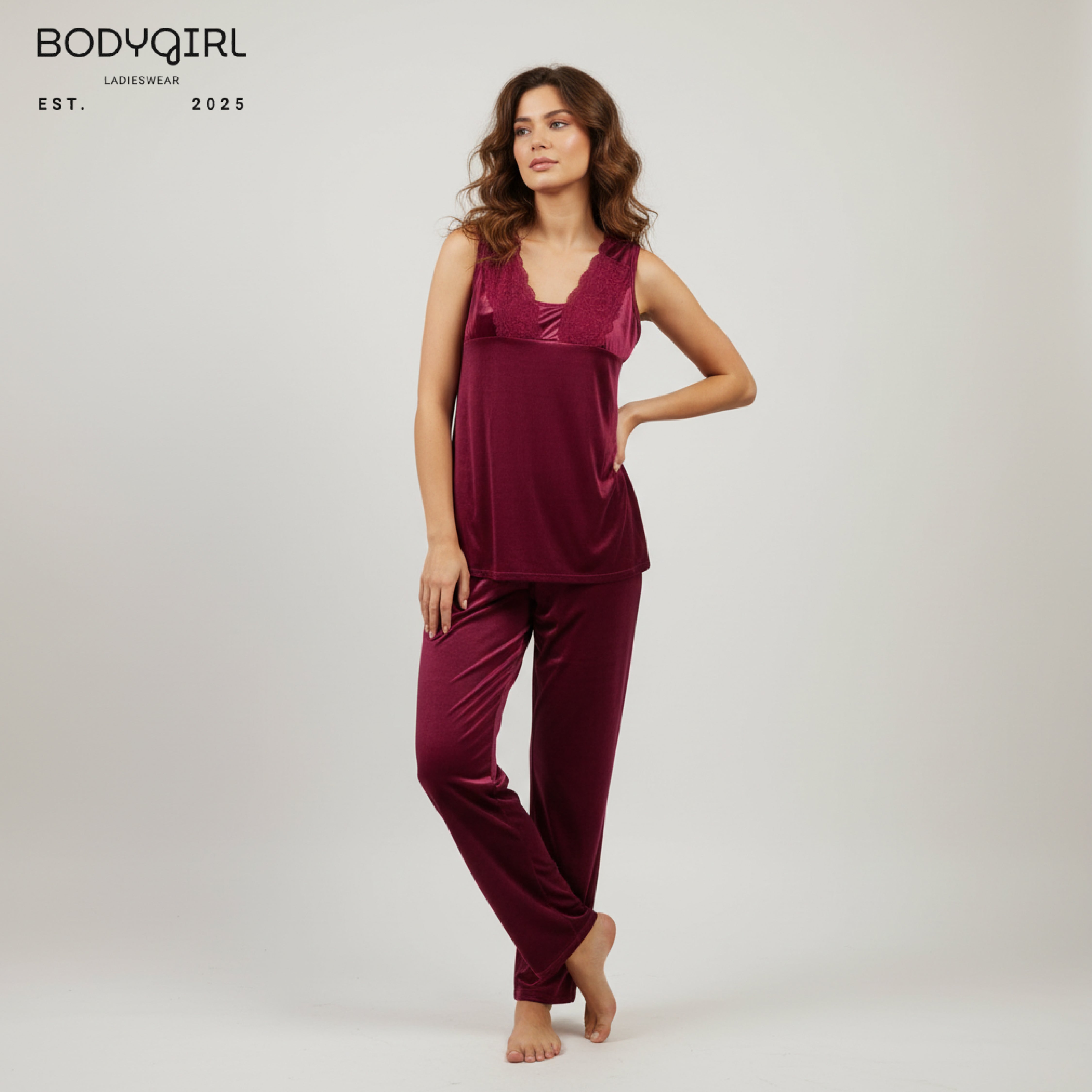 Luxury Satin Long Nighty With Lace Robe – Bridal & Premium Ladies Sleepwear Gown