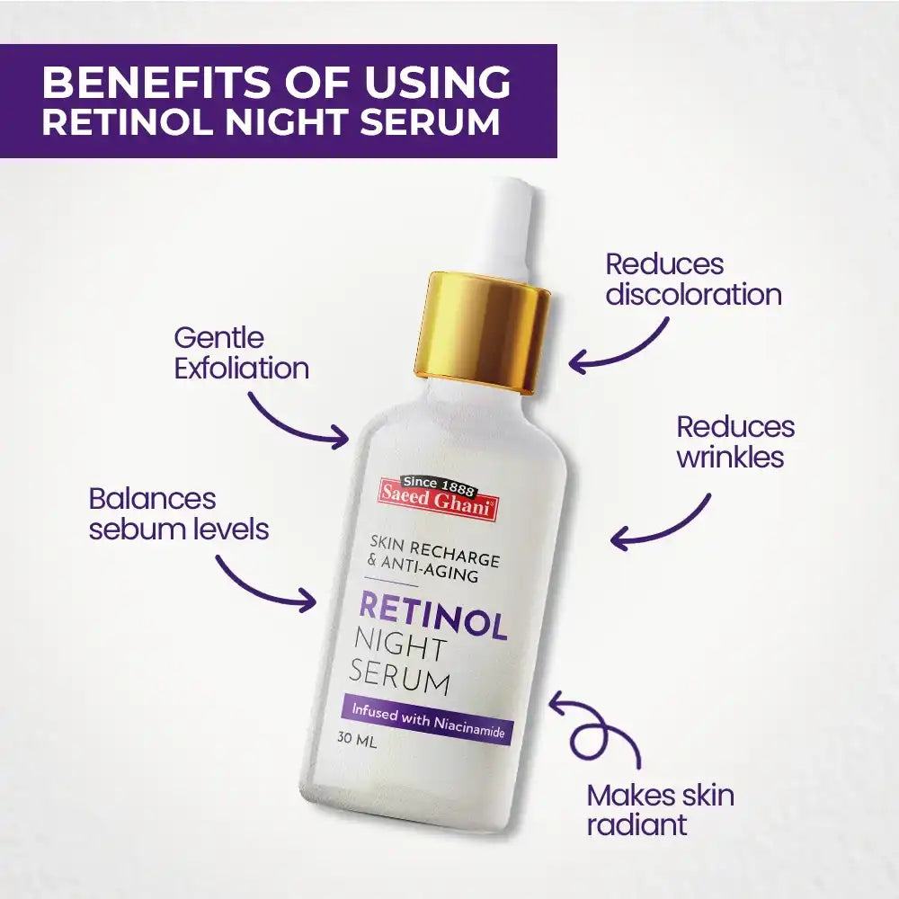 Retinol Skin Recharge & Anti-Aging Night Serum Saeed Ghani  