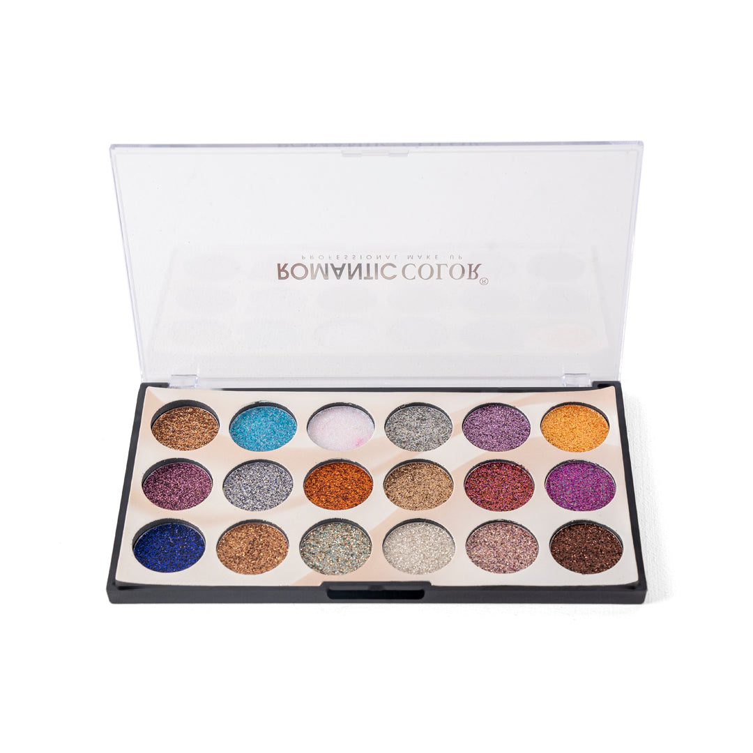Romantic Color 18 Color Glitter Eyeshadow Palette