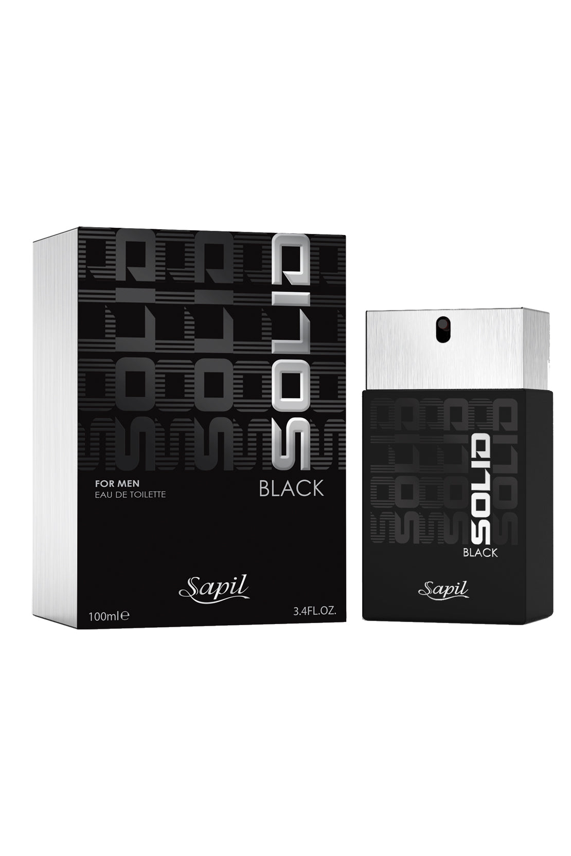 Sapil Solid Black Perfume EDT For Men 100ml  (917)