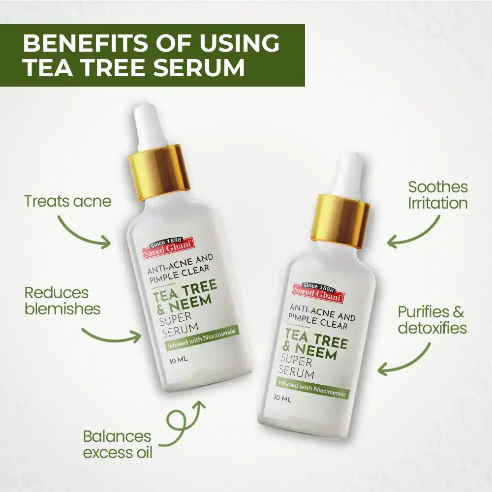 Tea Tree & Neem Anti-Acne and Pimple Clear Super Serum Saeed Ghani  
