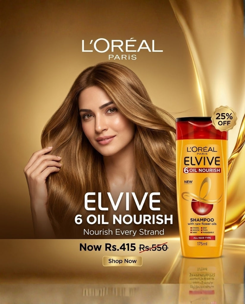 Loreal 6 Oil Nourish Shampoo 175ml