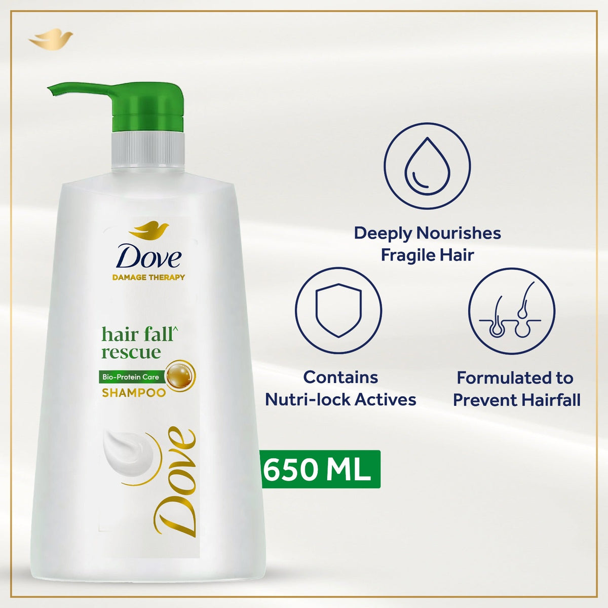 DOVE - HAIRFALL RESCUE SHAMPOO - 650ML