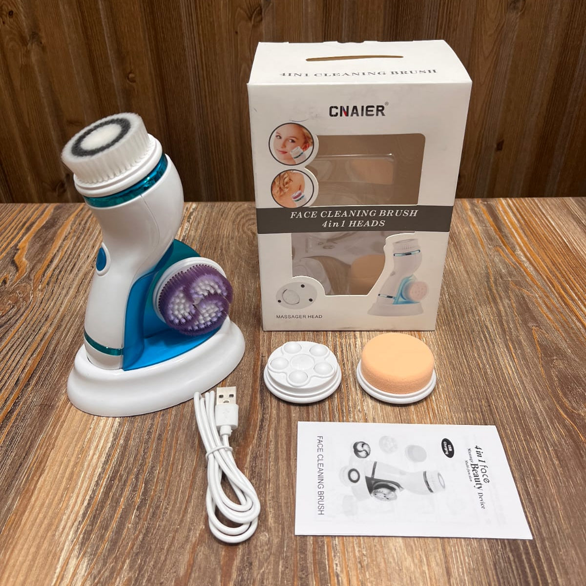 Rechargeable 4 in 1  Face Cleaner Brush and Face Massage
