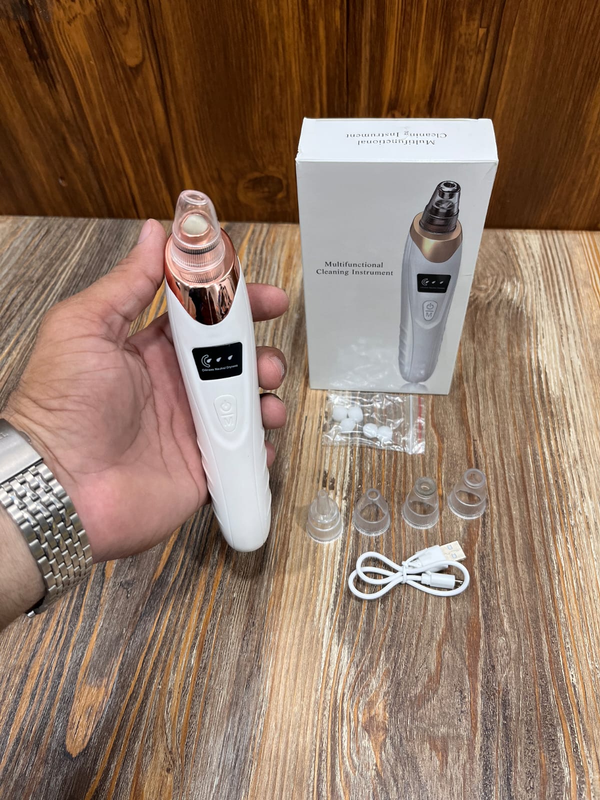 5-in-1 Blackhead Removal Machine Rechargeable Pore Vacuum Cleaner & Acne Remover