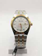PORTIVE Luxury Mens Round Dial Stainless Steel Chain Watch With Date Display