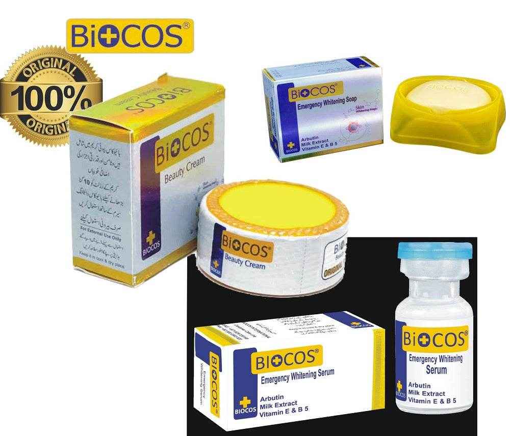 Pack Of 3 Biocos Cream,Soap and Serum