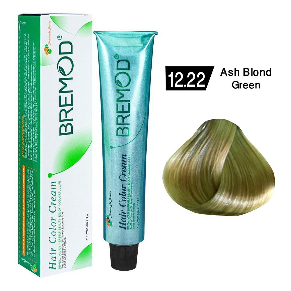 12.22 Bremod Hair Color 100ml Ash Blond Green
