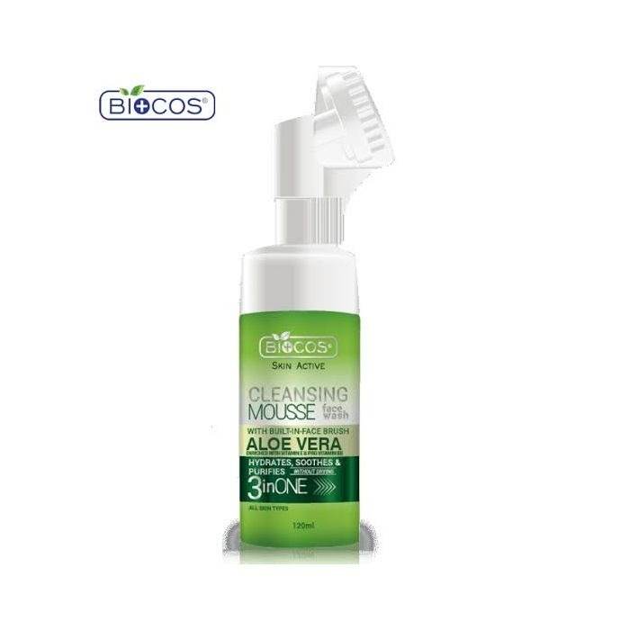 Biocos Cleansing Mousse Face Wash Aloe Vera 120ml