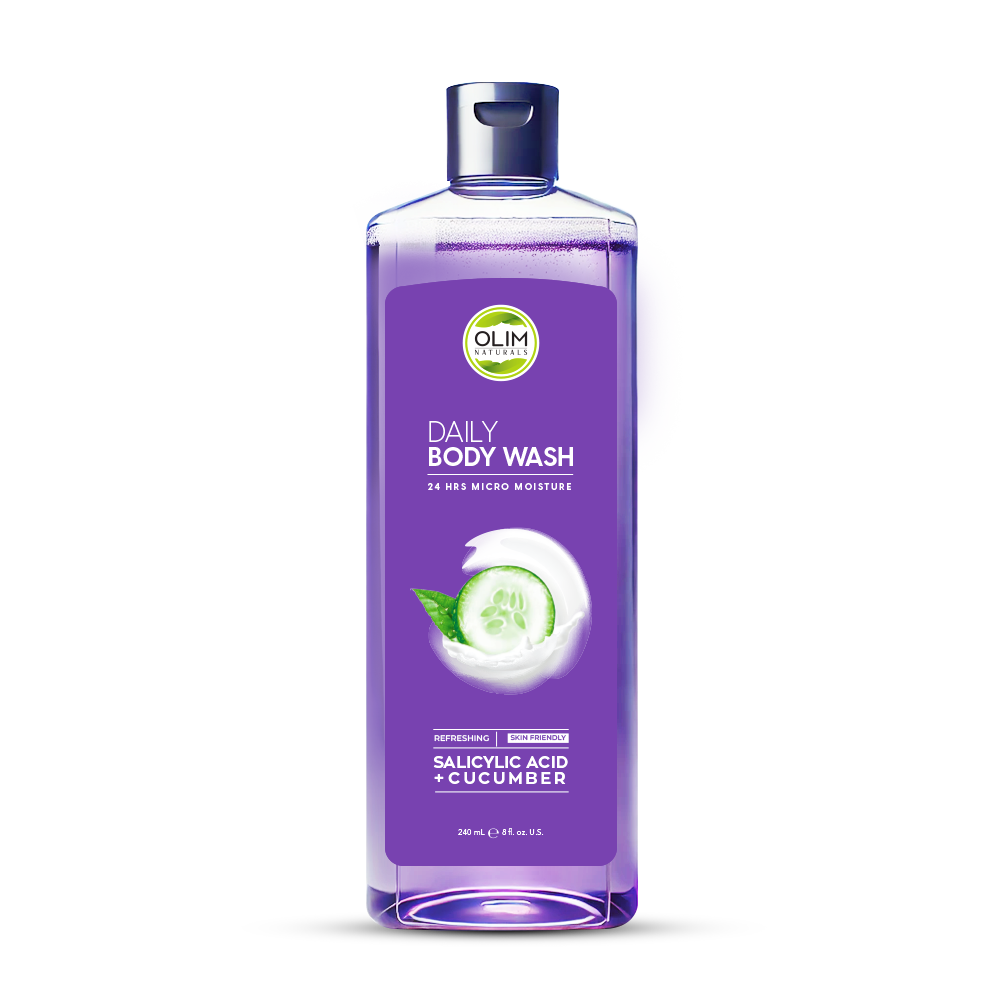 Salicylic Acid Body Wash + Cucumber | Olim Naturals Bumps & Body Acne Care