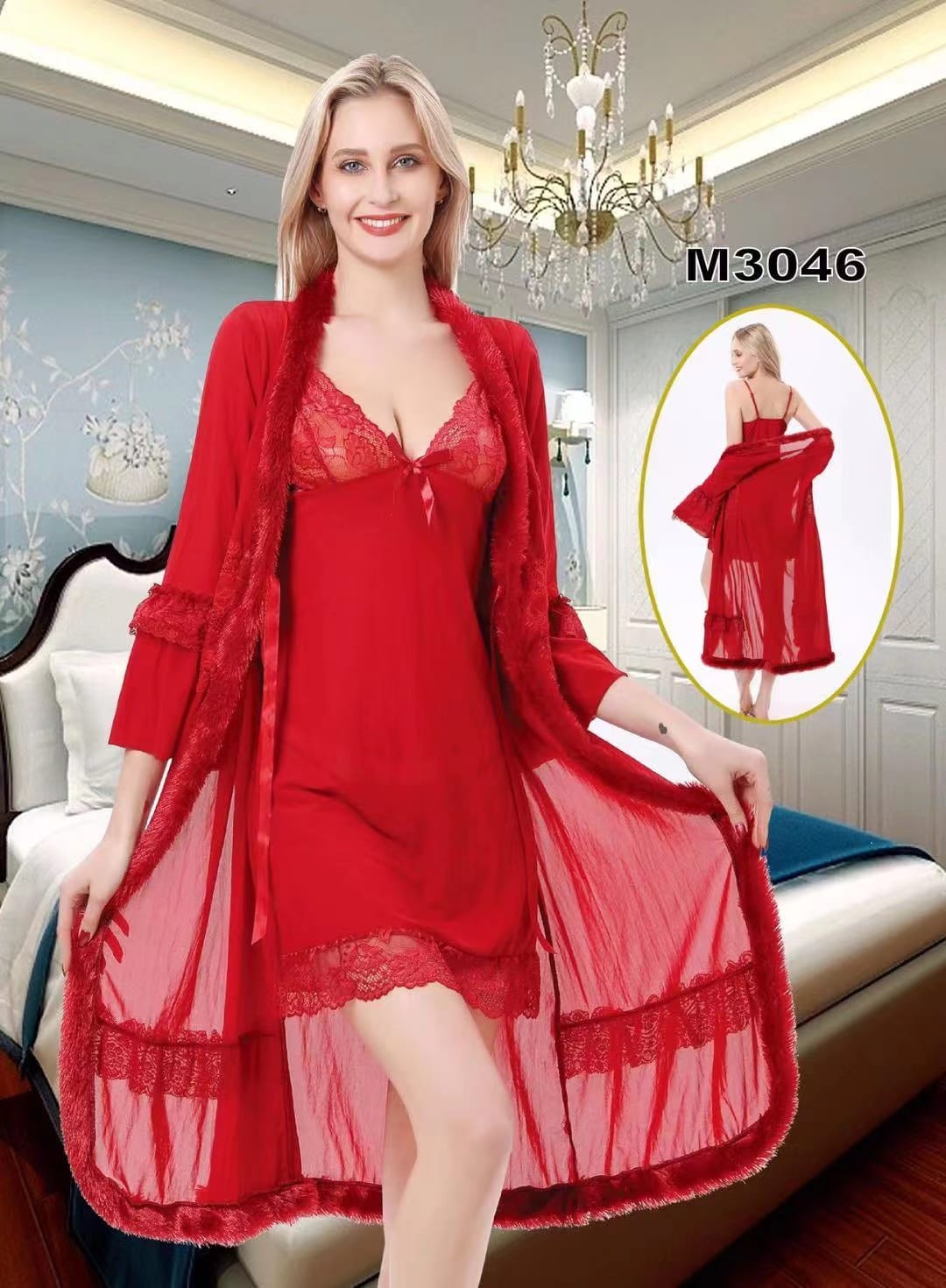 Body Girl  stylish popular deep V neck push up breast sexy lingerie For Girls & women sleepwear nightwear Free Size