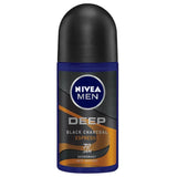 Nivea Men Deep Black Charcoal Espresso Deodorant Roll on 50ml NIVEA  