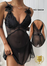 Body Girl V Neck Lace Sexy Lingrie Sleepwear Night Gown body girl  