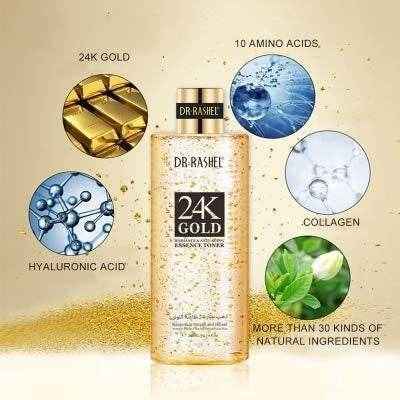 Dr Rashel 24K Gold Radiance & Anti Aging Essence Toner - 300ml DRL-1478