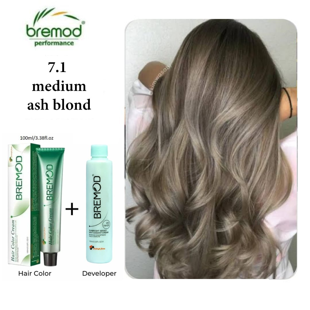 7.1 Bremod Hair Color 100ml Medium Ash Blond