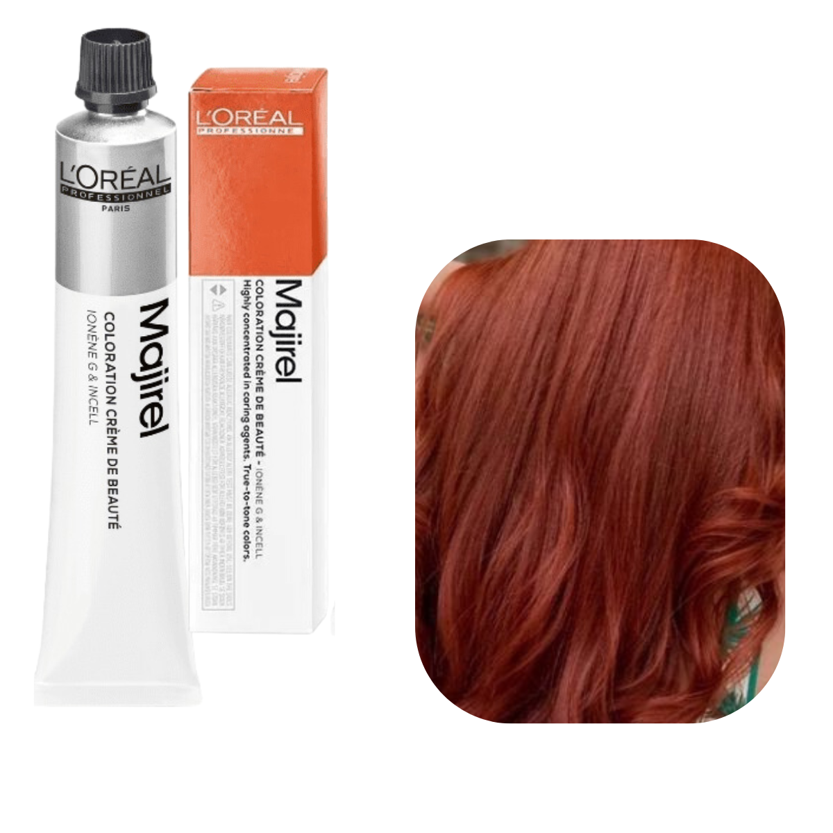 Loreal Majirel # 7.44 Deep Coper Blonde Hair Color