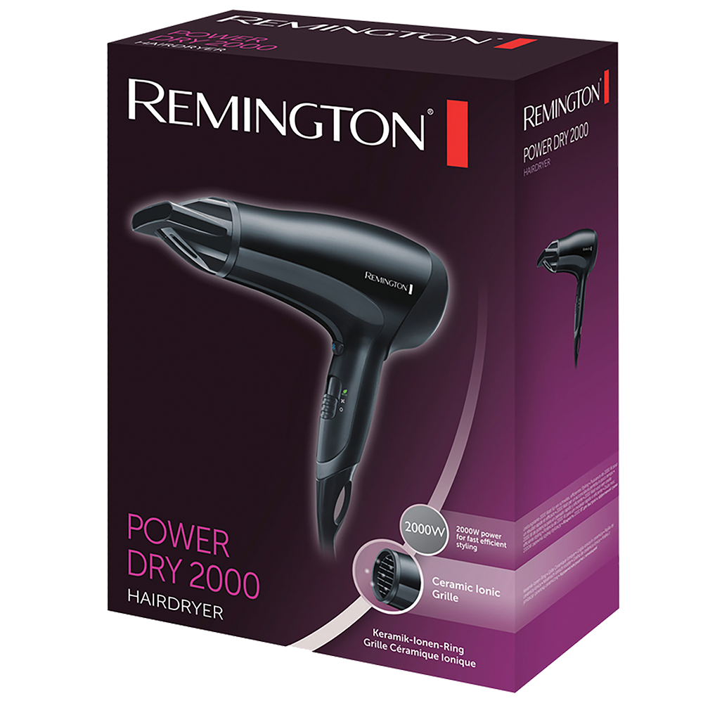 REMINGTON D3010 HAIR DRYER POWER IONIC 2000W