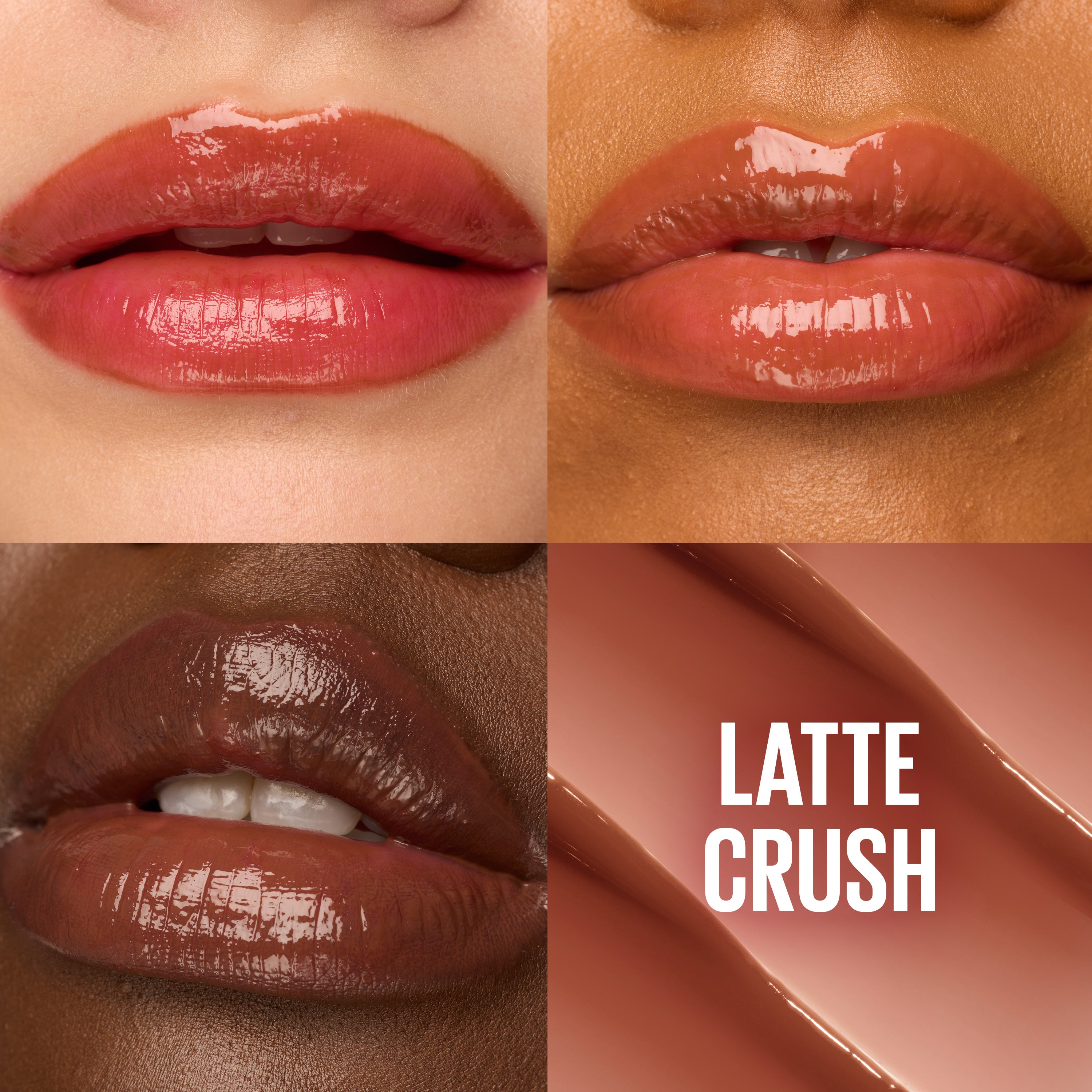 Maybelline New York - Tinted Lip Oil Balm with cherry extract - 24Hr Hydrated Lips Lifter Glaze 009 Latte Crush