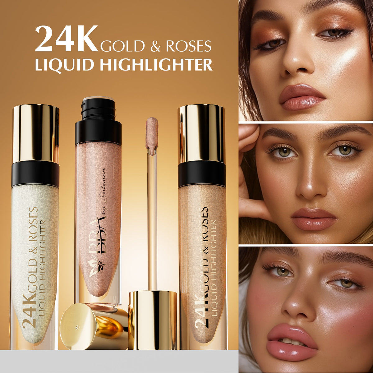 24K Gold & Roses Liquid Highlighter