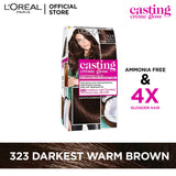 LOreal Paris Casting Creme Gloss - 323 Darkest Warm Brown Loreal  