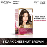 LOreal Paris Excellence Creme Hair Color -  3 Dark Chestnut Brown Loreal  
