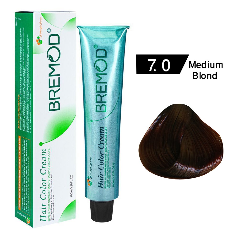 7.0 Bremod Hair Color 100ml Medium Blond