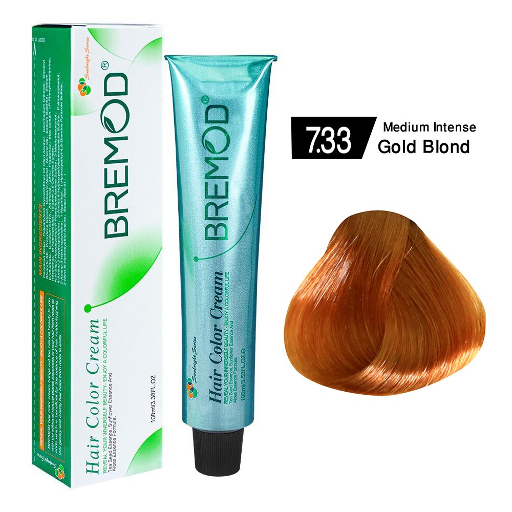 7.33 Bremod Hair Color 100ml Medium Intense Gold Blond