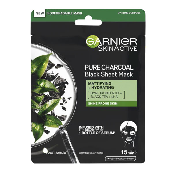 Moisture Bomb Charcoal and Black Tea Hydrating Face Sheet Mask
